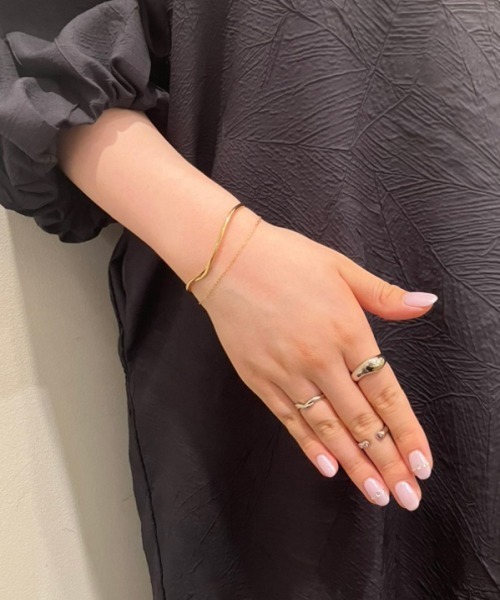 レイヤード バングル ペタルチェーン（バングル/リストバンド）｜ete