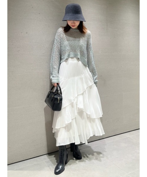 SNIDEL（スナイデル）の「プリーツティアードスカート（スカート