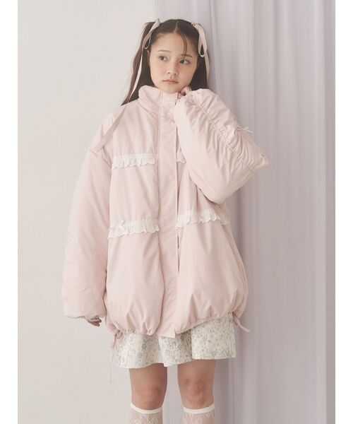 ribbonフリルパデットジャケット（ダウンジャケット/コート）｜merry