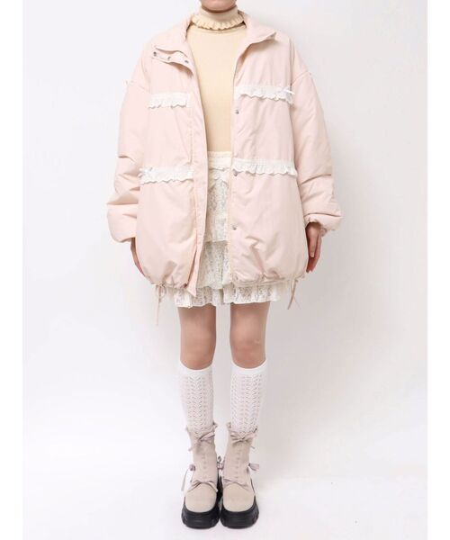 ribbonフリルパデットジャケット（ダウンジャケット/コート）｜merry