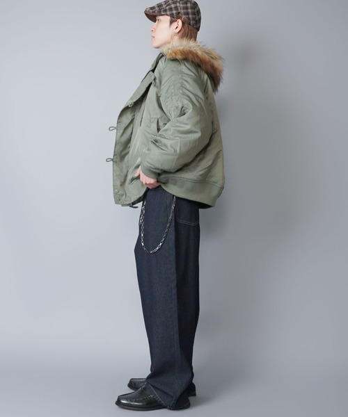 セール】【短丈】中綿N-2Bフライトジャケット/2WAY/フェイクファー