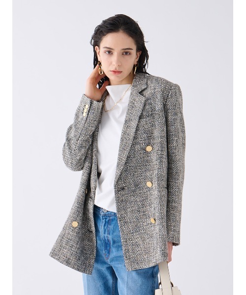 Mila Owen（ミラオーウェン）の「2サイズ金釦ダブルブレザ