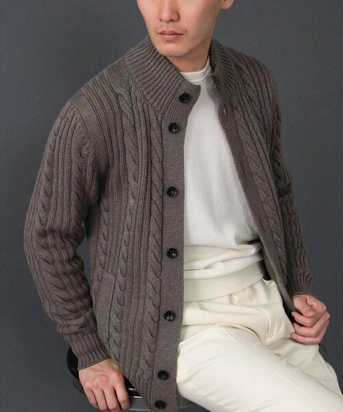 BAFY（バフィー）の「BAFY / 別注 ウール ケーブル スタンドカラー