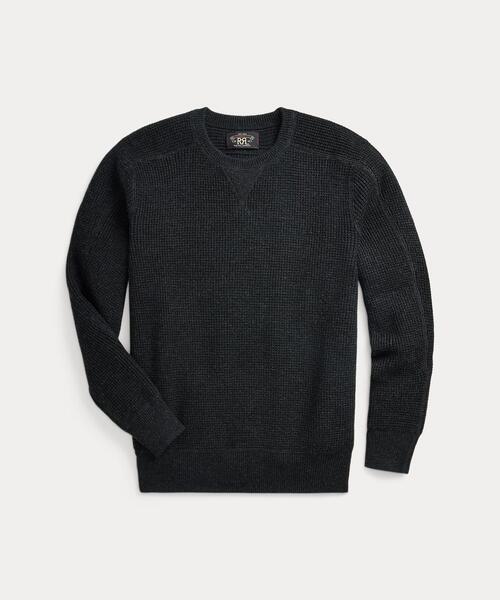 ワッフルニット コットンウール セーター（ニット/セーター）｜RRL
