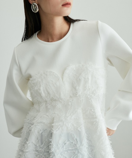 セール】【追加】・【サステナブル】ジャカードビスチェコンビプル