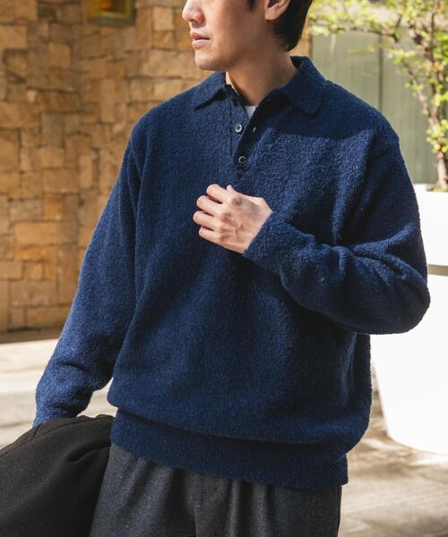 Aquweiser-riche ポロニットソー ネイビー Aquweiser-riche ポロ