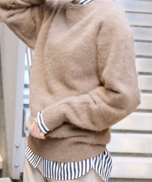 IENA（イエナ）の「フォックスカシミヤ ボートネックプルオーバー