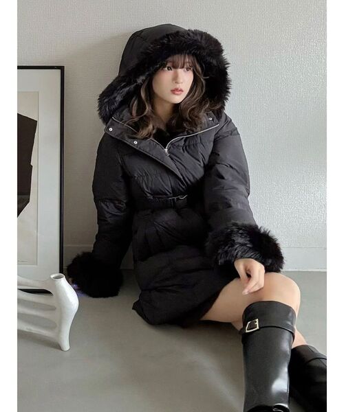 セール】フェイクファー付きアライドロングダウン（ダウンジャケット