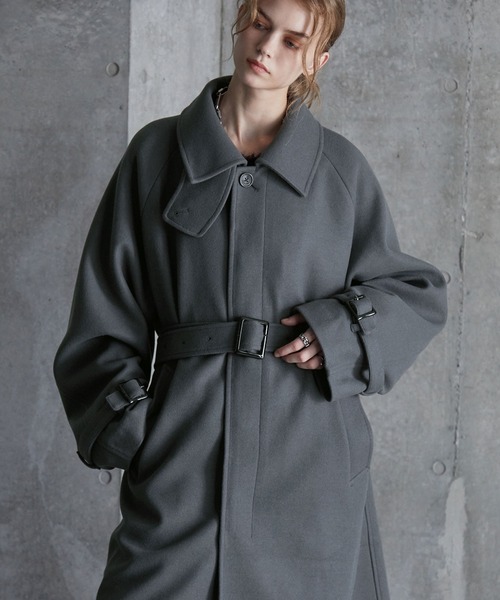 SERACE】2way over melton soutien collar coat / 2wayオーバー