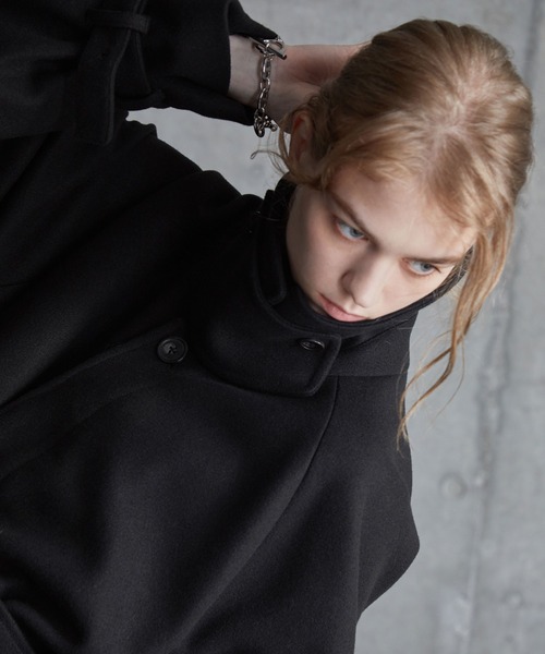 SERACE】2way over melton soutien collar coat / 2wayオーバー