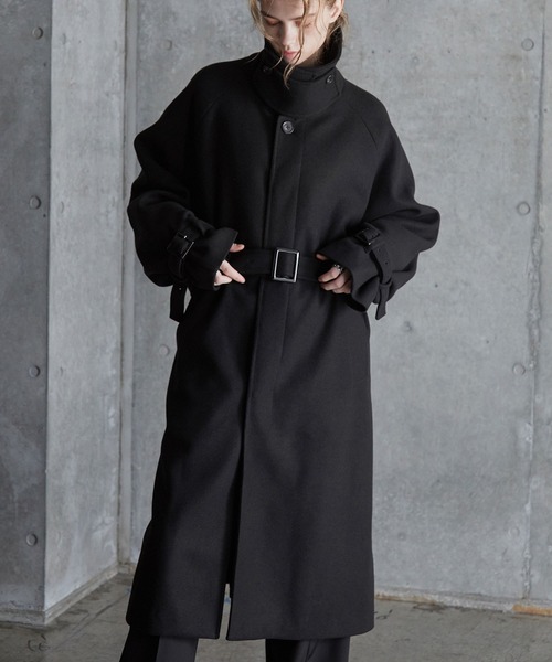 SERACE】2way over melton soutien collar coat / 2wayオーバー