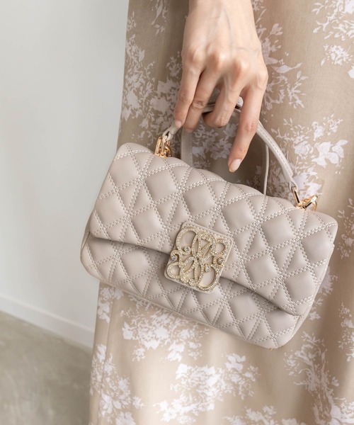 2WAY モノグラムビジューキルティングバッグ（ショルダーバッグ