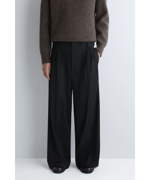 プリーツウールワイドレッグパンツ（スラックス）｜COS（コス）の
