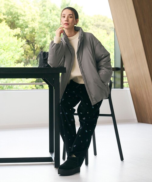 セール】【WEB限定 Wardrobe DAILY MINIMAL】スタンドカラー コクーン
