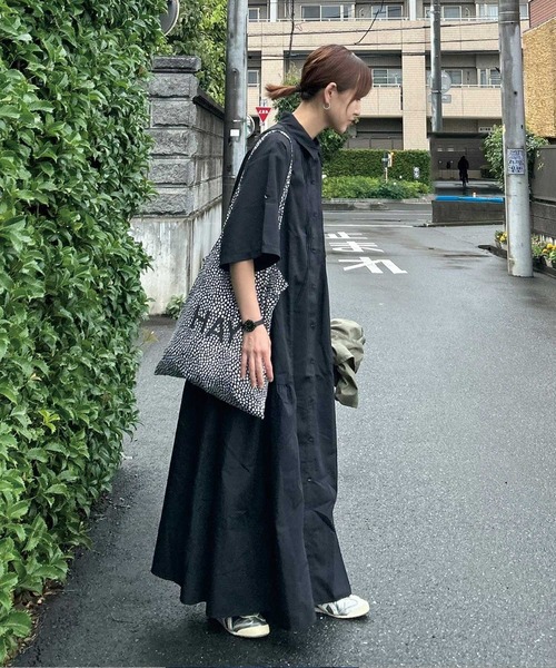 CORNERS by KR】サイドギャザーシャツワンピース（シャツワンピース