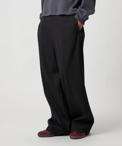 H＞キャバリーツイル ワイドスラックス（スラックス）｜H BEAUTY&YOUTH