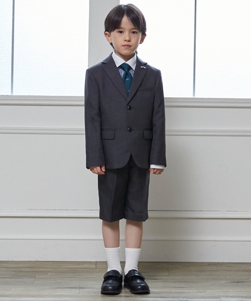 フォーマル】グレーJK+ハーフパンツセット（スーツセット）｜petit