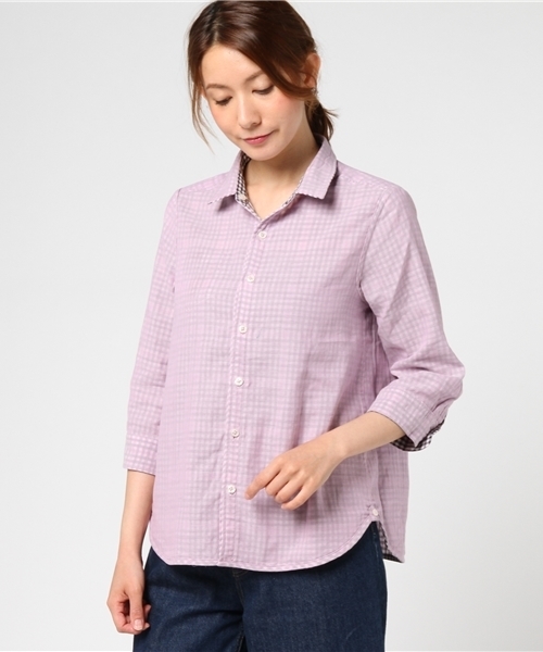 McGREGOR（マックレガー）の「七分袖カシュクールリバーシブルシャツ