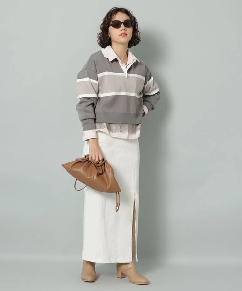 レース切替ラガーニット（ニット/セーター）｜Arpege story