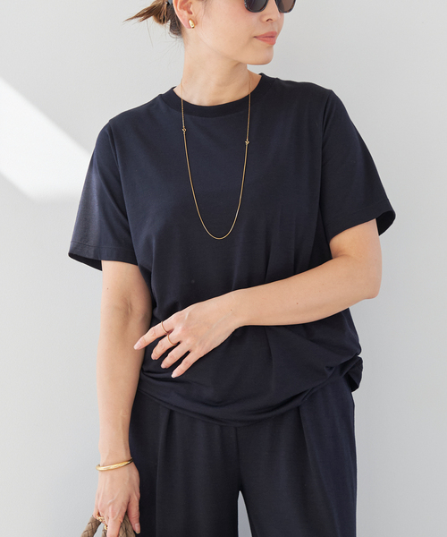Prime wool jersey Tシャツ（Tシャツ/カットソー）｜Deuxieme Classe