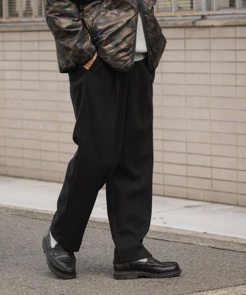 AURAALEE ブラック メルトン スラックス A9AP03LM AURALEE -Light