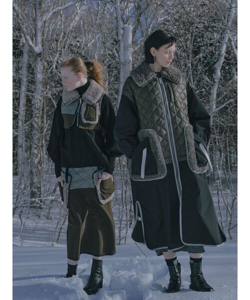 UN3D.（アンスリード）の「BIG COLLAR FABRIC MIX CT / ビッグカラー