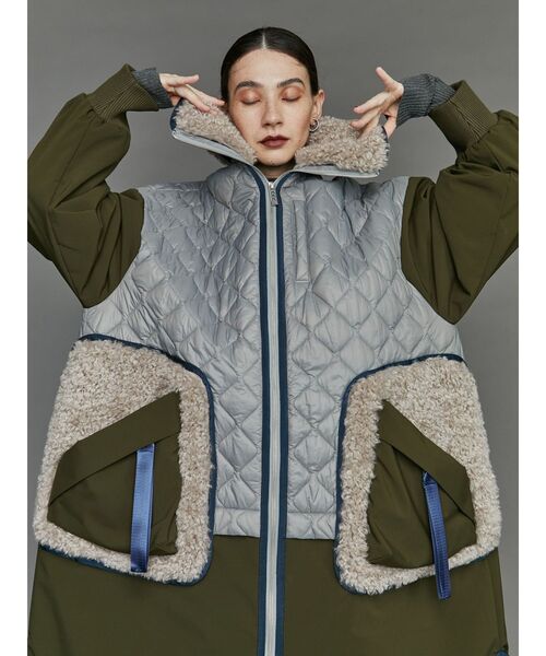 UN3D.（アンスリード）の「BIG COLLAR FABRIC MIX CT / ビッグカラー