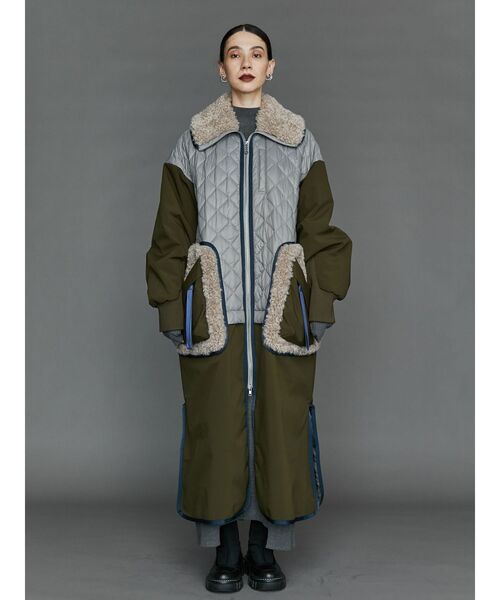 UN3D.（アンスリード）の「BIG COLLAR FABRIC MIX CT / ビッグカラー