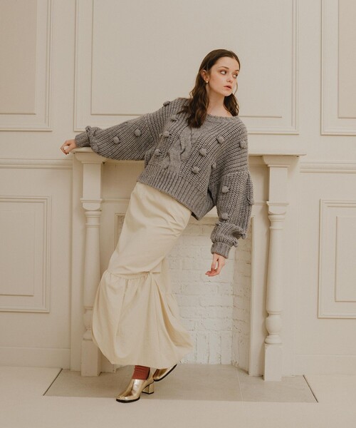 STUDIOUS（ステュディオス）の「【PINUE/ピヌエ】ポップコーンニット