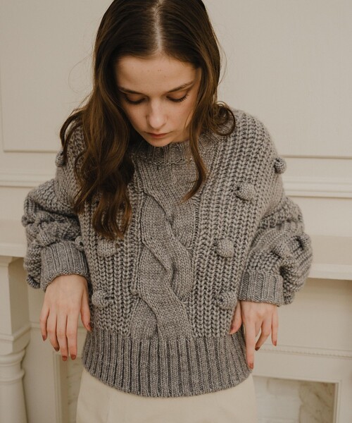 STUDIOUS（ステュディオス）の「【PINUE/ピヌエ】ポップコーンニット