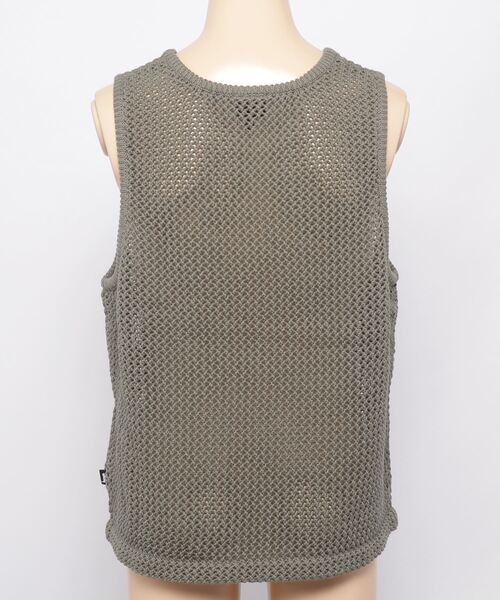 Stussy メッシュ編みタンクトップ グレーodyed mesh tank STUSSY