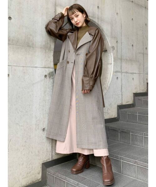 MURUA（ムルーア）の「マテリアルミックストレンチコート（トレンチ