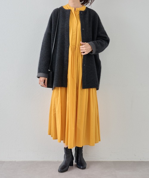 BEARDSLEY（ビアズリー）の「ニットコート（ノーカラーコート）」 - WEAR