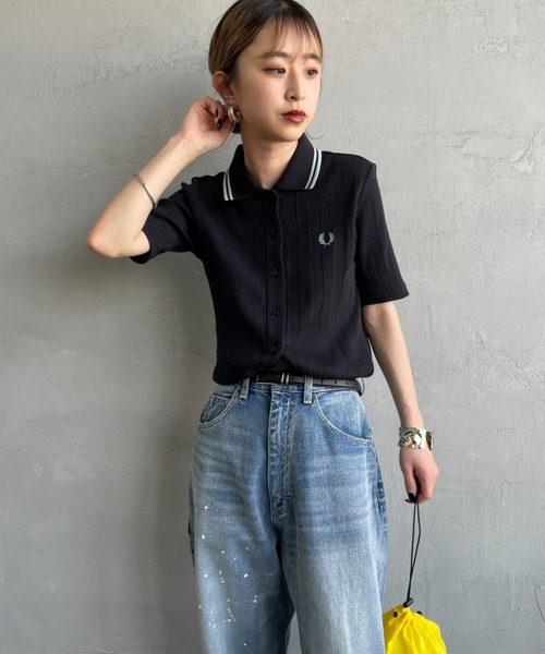 FRED PERRY/フレッドペリー] 別注 ツインティップライン リブ