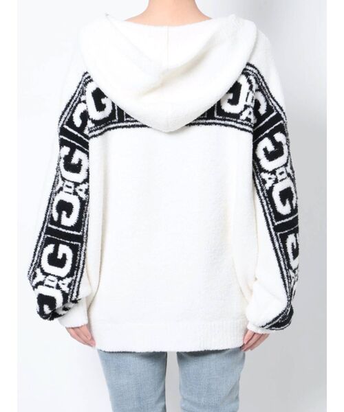 GYDA（ジェイダ）の「SYMMETRY GYDA LINE モールヤーンニットパーカー