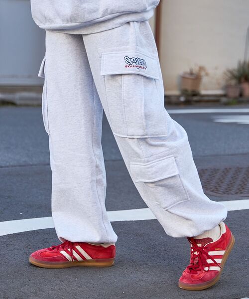 セール】＊新色追加【SEQUENZ】 90s UTILITY CARGO SWEAT PANTS / ロゴ