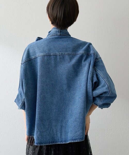 Whim Gazette（ウィムガゼット）の「デニムボウタイシャツ（シャツ