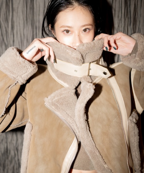 JUEMI（ジュエミ）の「Seam Tape Short Mouton Coat（ムートンコート