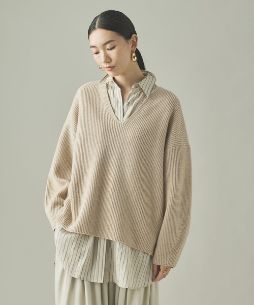 セール】Curensology(カレンソロジー)/ウールカシミヤUネックニット