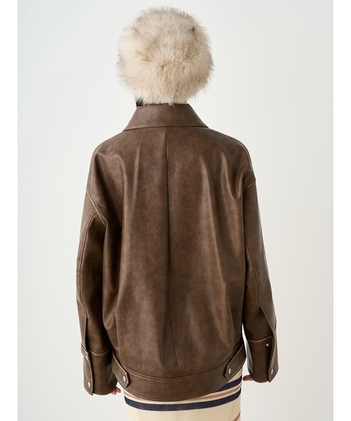 SNIDEL（スナイデル）の「フェイクレザーブルゾン（ブルゾン）」 - WEAR