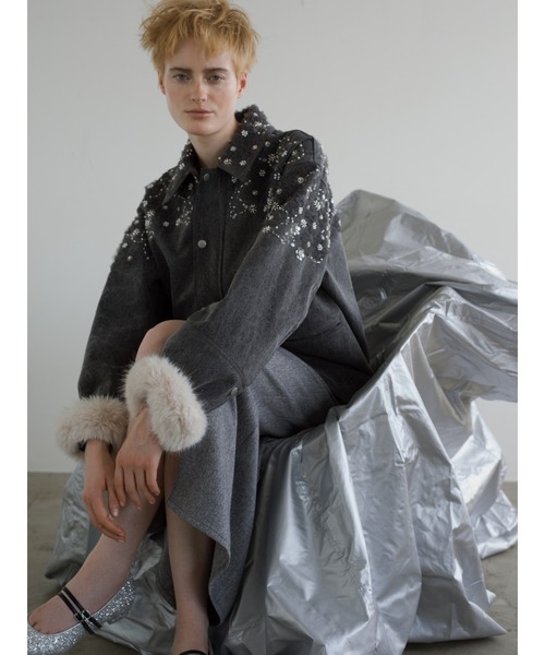 み*ー様 SNIDEL☆エンブロイダリーブルゾン【インディゴ】 SNIDEL