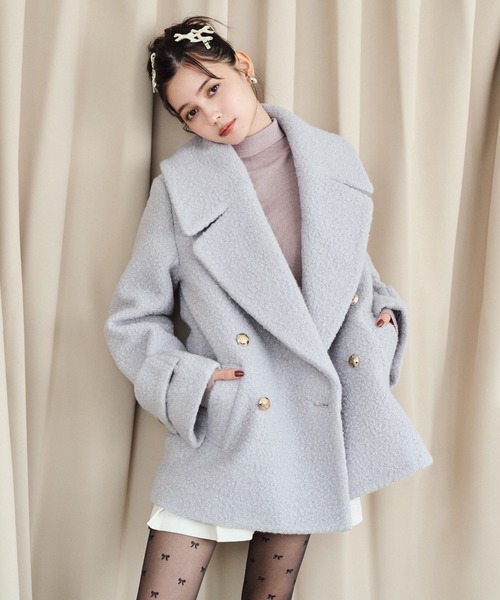 REDYAZEL（レディアゼル）の「ボアダブルミドルコート（ステンカラー