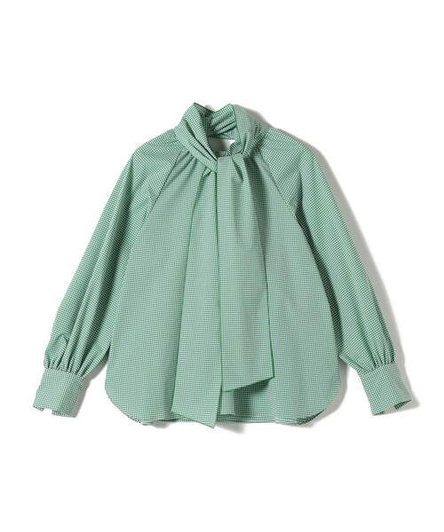 SHIPS Primary Navy Label:〈手洗い可能〉ストレッチ ギンガム