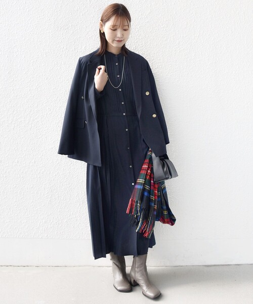 セール】【WEB限定】〈手洗い可能〉ドット / 花柄 バンドカラー サイド