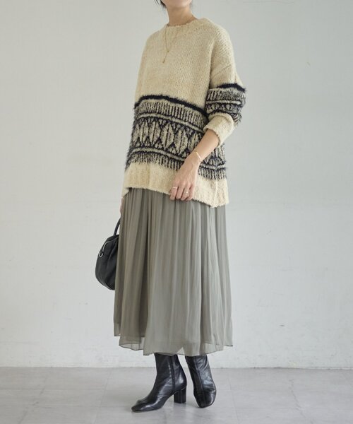 ビッグフェアアイル柄プルオーバー（ニット/セーター）｜BEARDSLEY