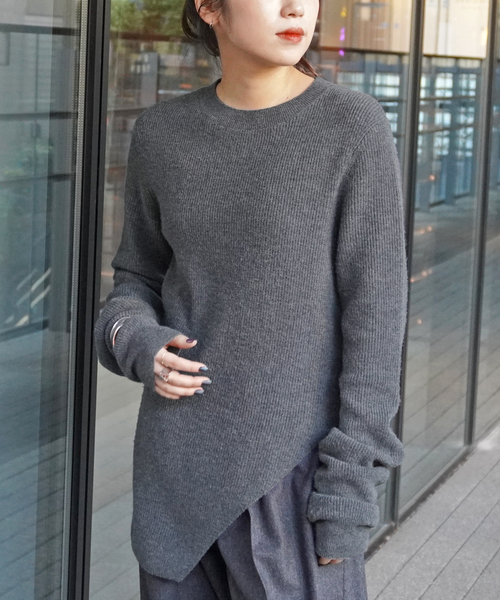 AP STUDIO（エーピーストゥディオ）の「side slit rib Pullover