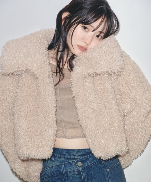 SNIDEL（スナイデル）の「2wayカラープードルファーコート（その他