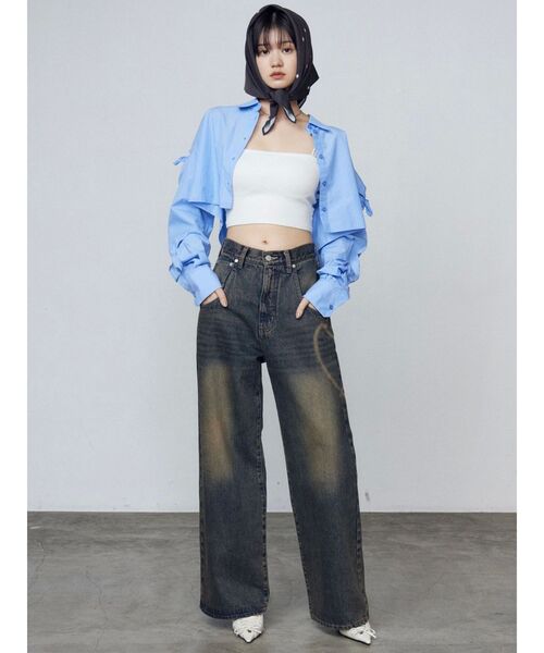 セール】グラフィックルーズジーンズ（デニムパンツ）｜EMODA（エモダ