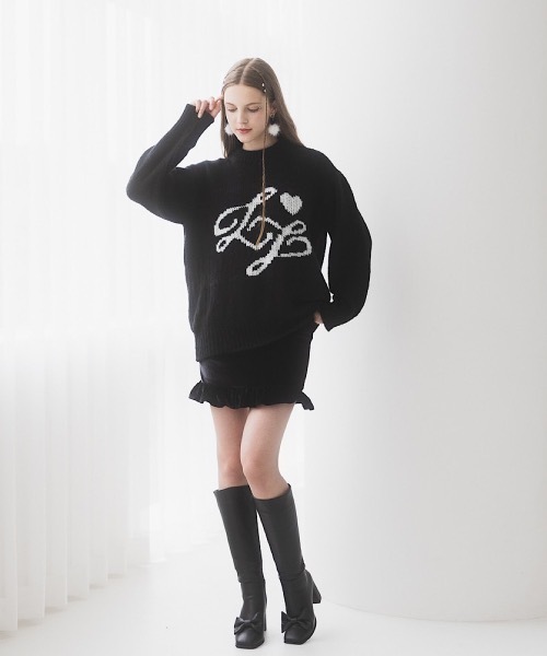 lilLilly（リルリリー）の「ベロアミニスカート【セットアップ対応可能