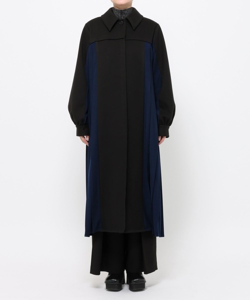 セール】ハイショクサイドプリーツコート(HARE)（ステンカラーコート